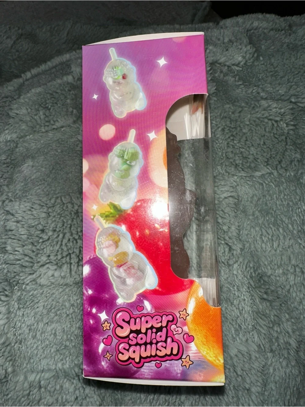 Squeeze Bear coconut oil Pink Stress Relief Toy with charms